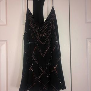 Black sequin top